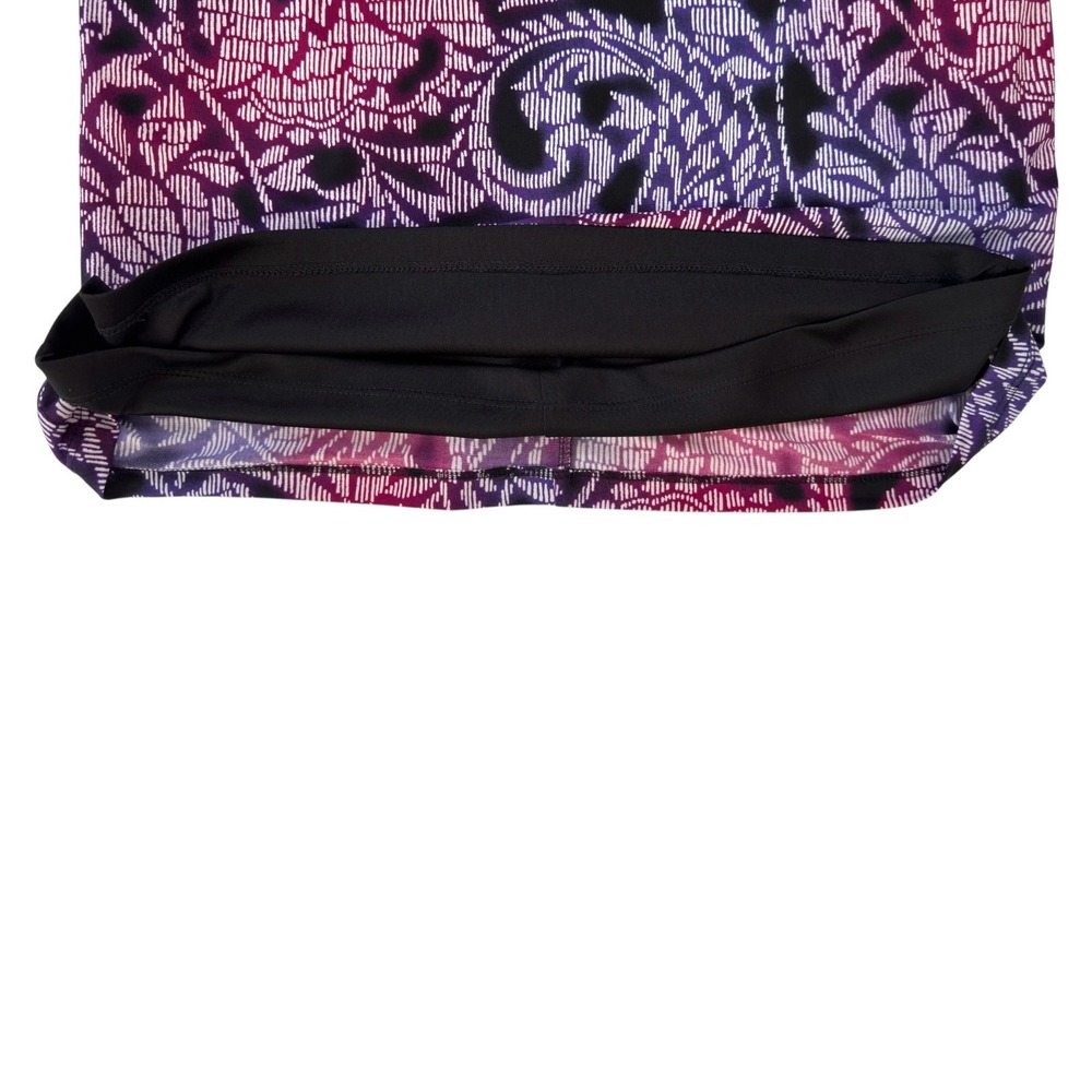 London Times Sheath Dress 8 Purple Black Floral Paisley Office Evening Abstract - Picture 3 of 10